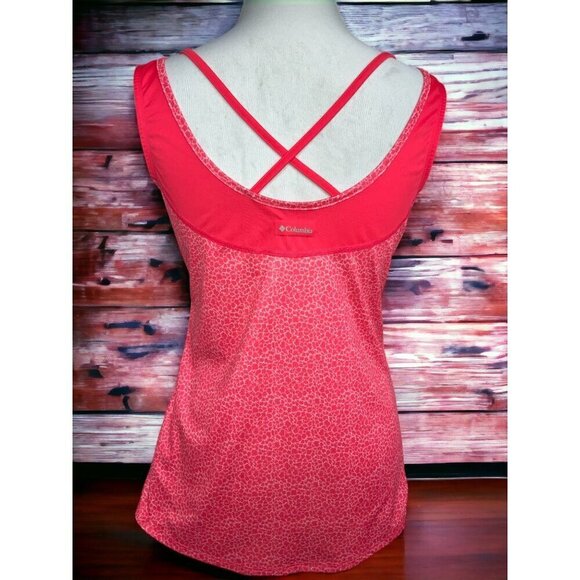 Columbia Omni Shade Pink Sleeveless Racer Back Athletic Polyester top Medium - Picture 5 of 6